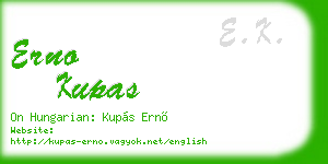erno kupas business card